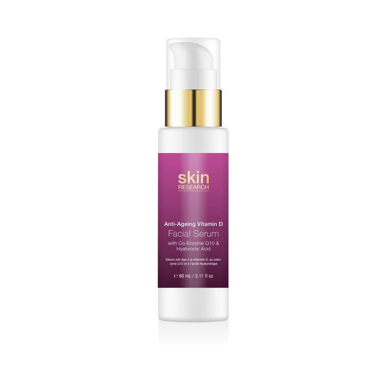 Skin Research Anti-Ageing Vitamin D with Co-Enzyme Q10 & Hyaluronic Acid Serum 60ml Twin Value Savings Pack