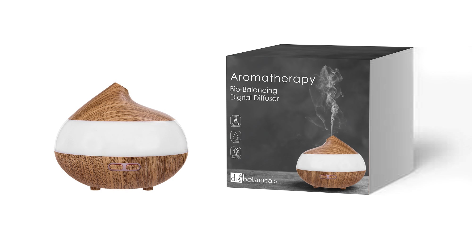 Bio-Balancing Wooden Aroma Digital Diffuser Clear Panel (EU Plug)