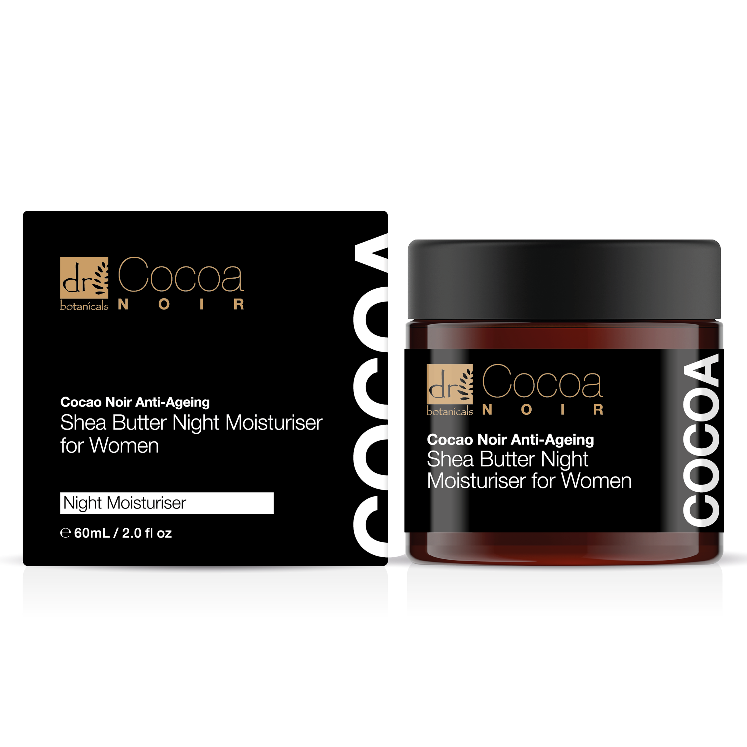 Cocoa Noir Anti-Ageing Shea Butter Night Moisturiser 60ml