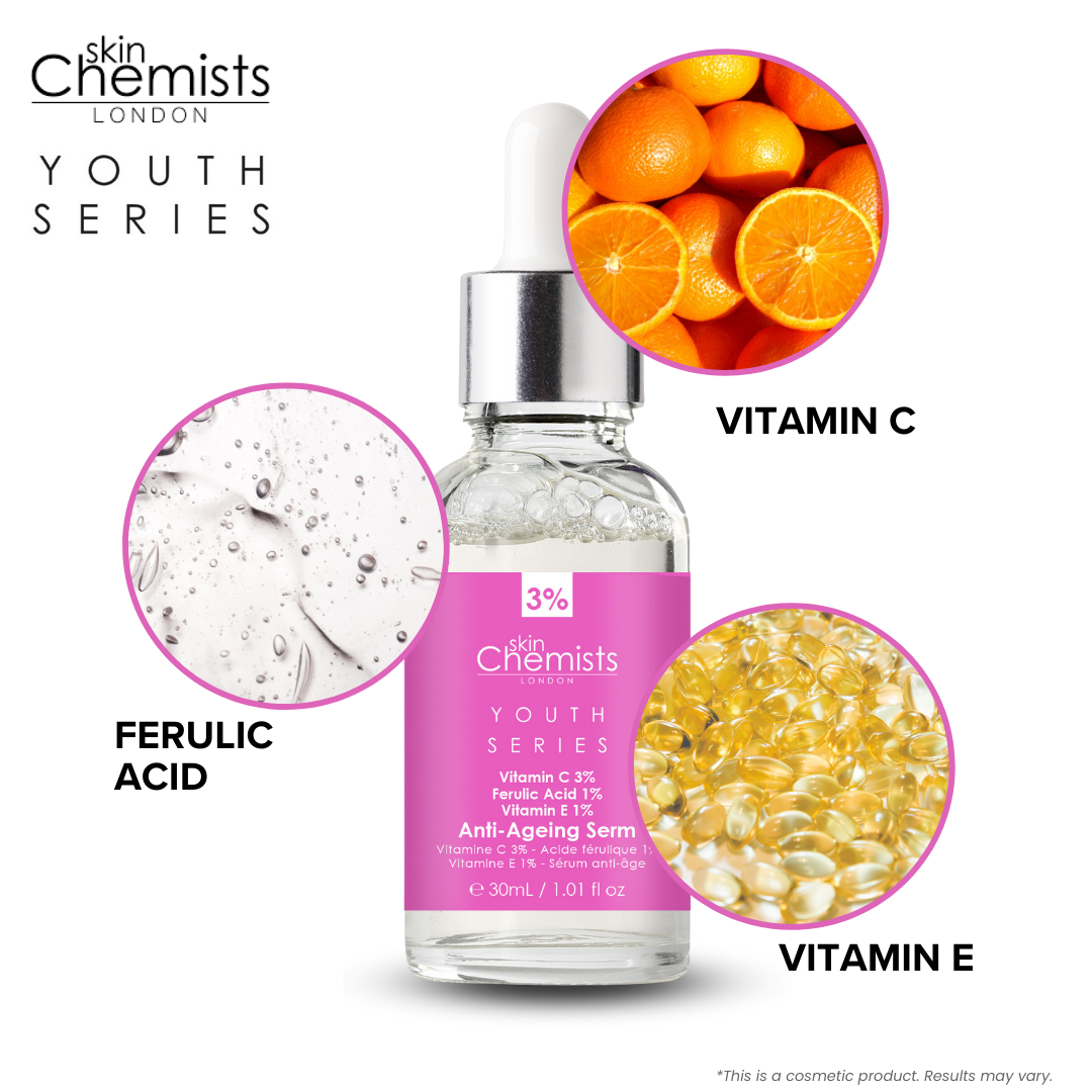 Anti-Ageing Serum Vitamin C 3%, Ferulic Acid 1%, Vitamin E 1% 30ml