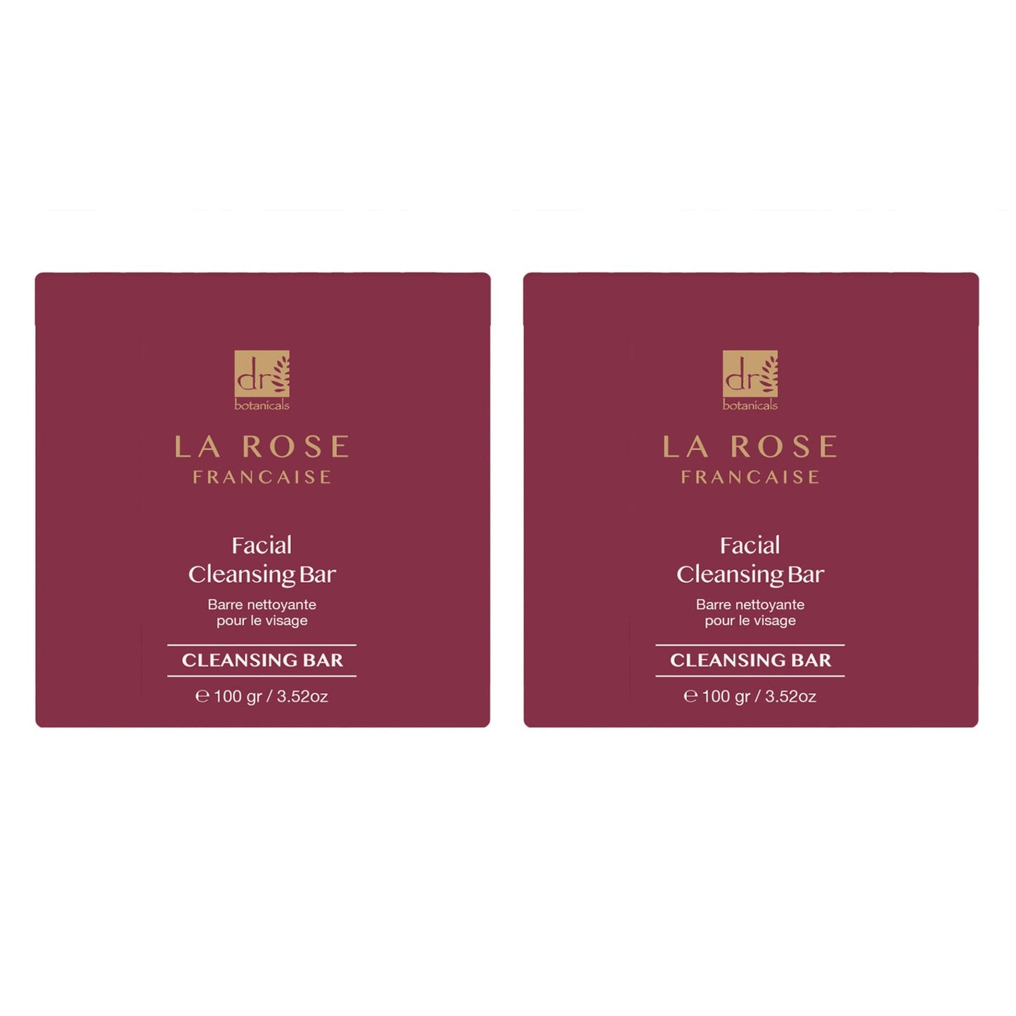 La Rose Française Facial Cleansing Bar 100g x 2 Duo Pack