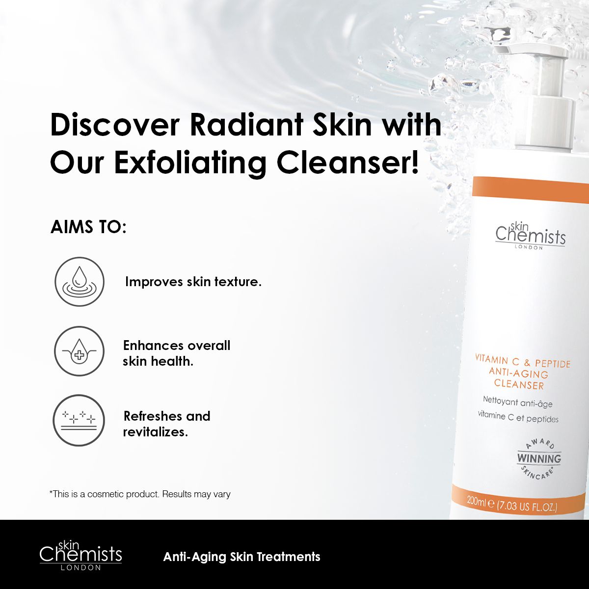 Vitamin C & Peptide Cleanser 200ml Twin Value Savings Pack