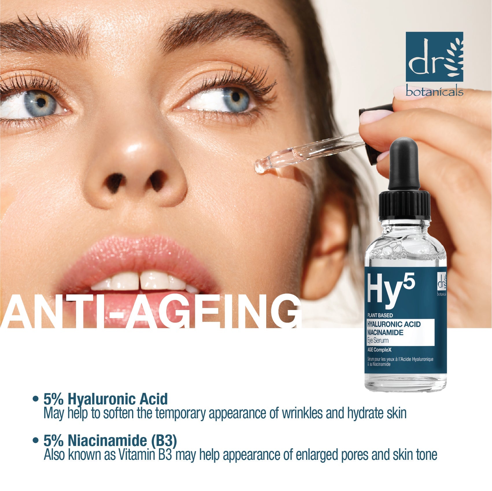 Hyaluronic Acid 5% & Niacinamide 5% Eye Serum 15ml