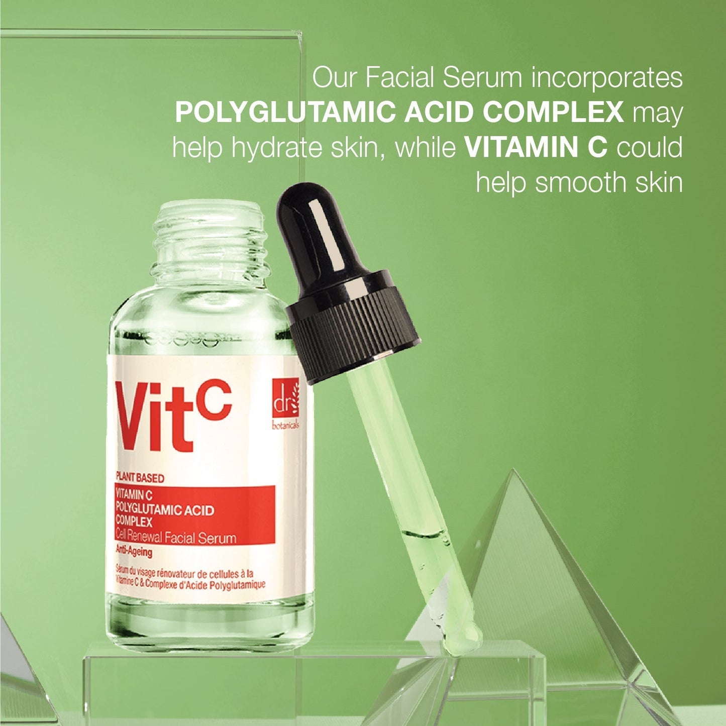Advanced Vitamin C 3% & Polyglutamic Acid Complex 1% & Brightening Facial Serum 30ml