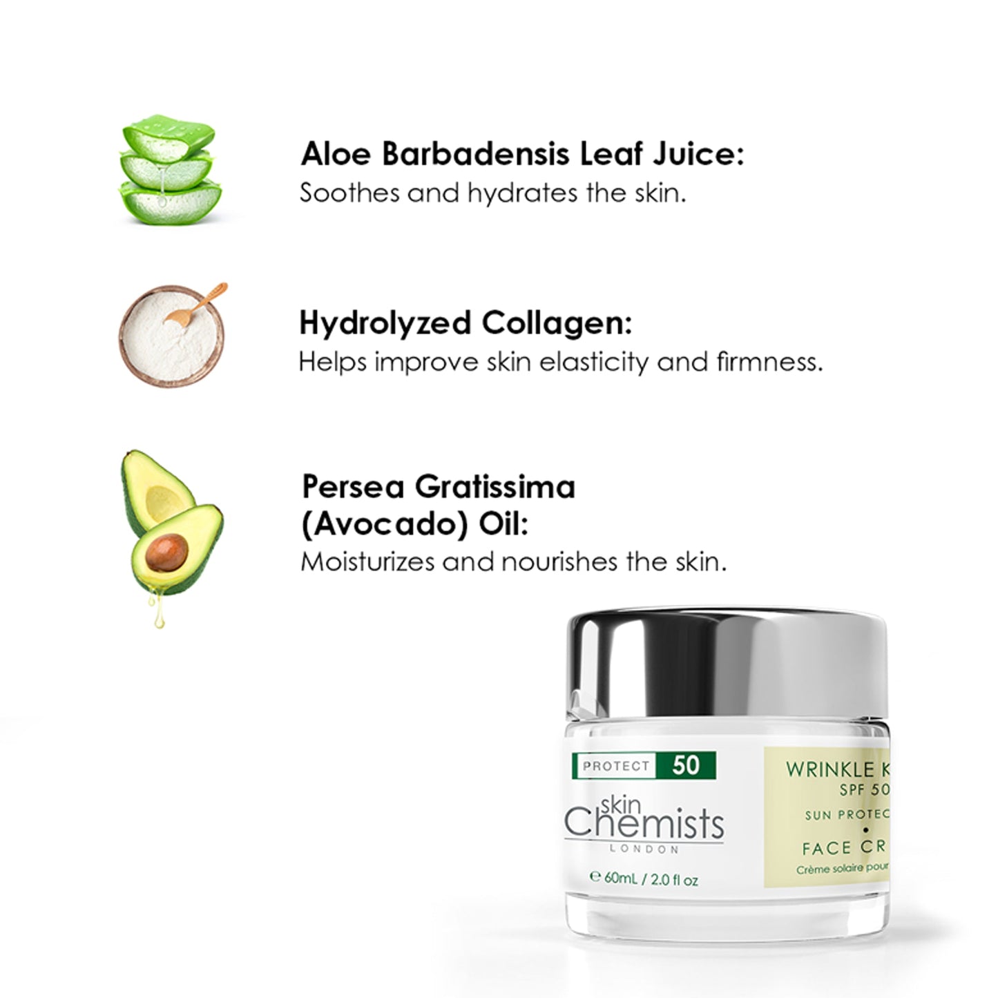Wrinkle Killer Sun Protection Day Moisturiser SPF 50 60ml