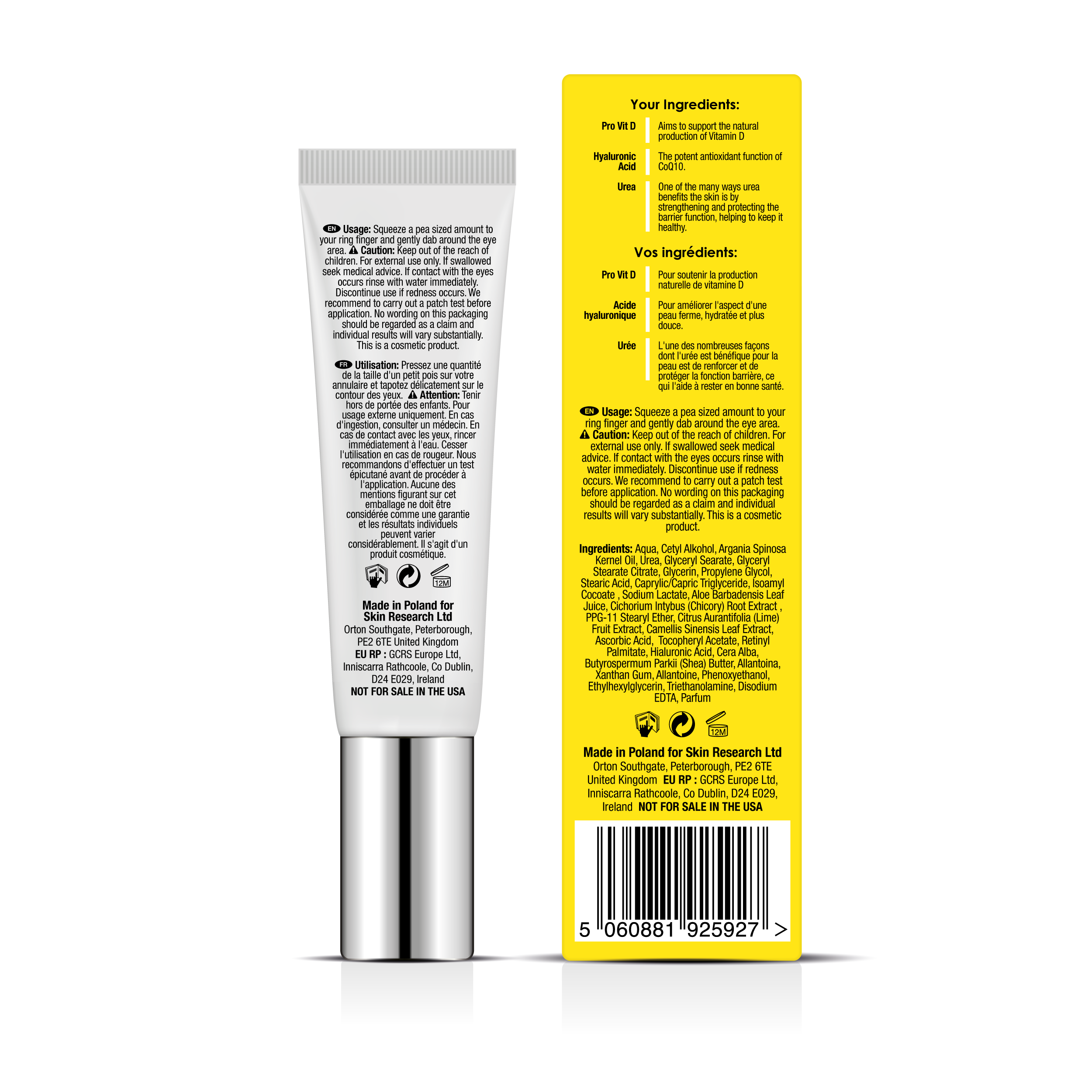 Vitamin D Ceramide Eye Cream 15ml - skinChemists