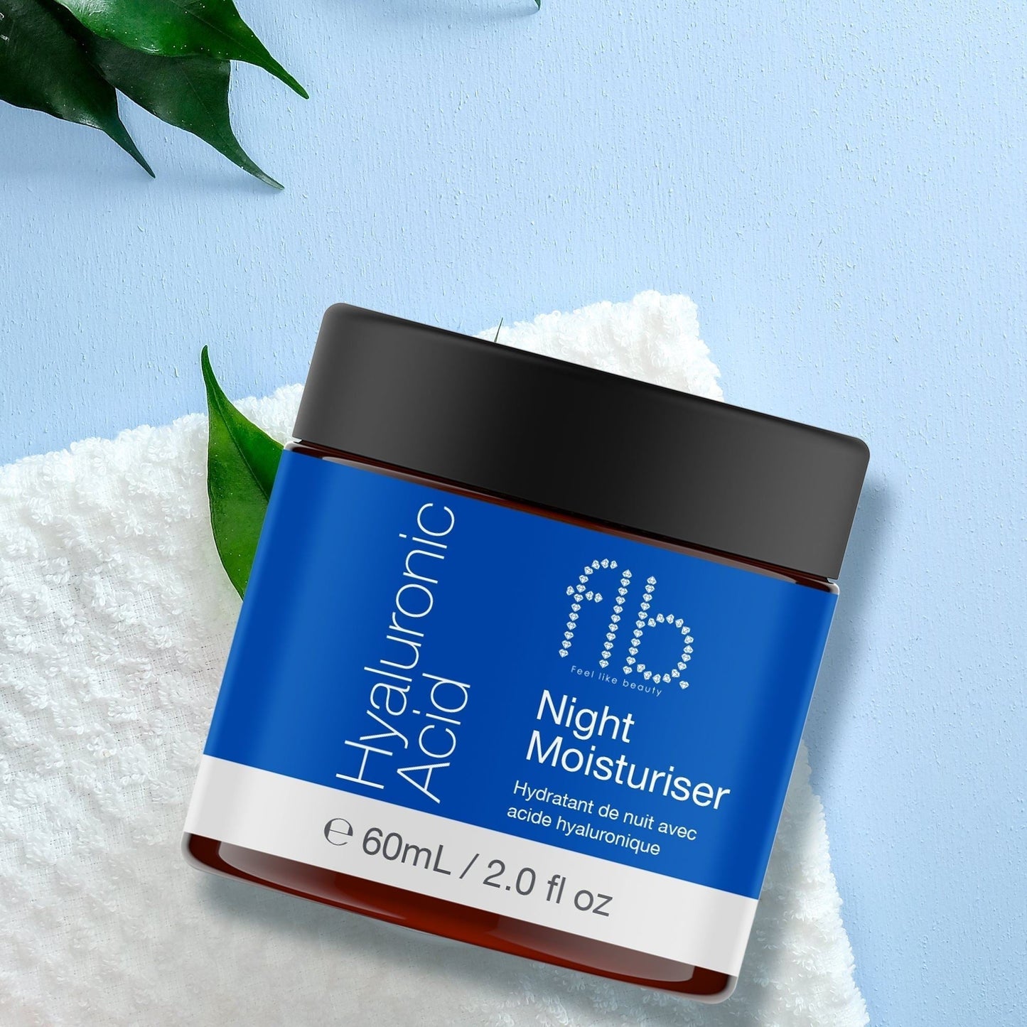 Feel Like Beauty Hyaluronic Acid Night Moisturiser 60ml Twin Value Savings Pack