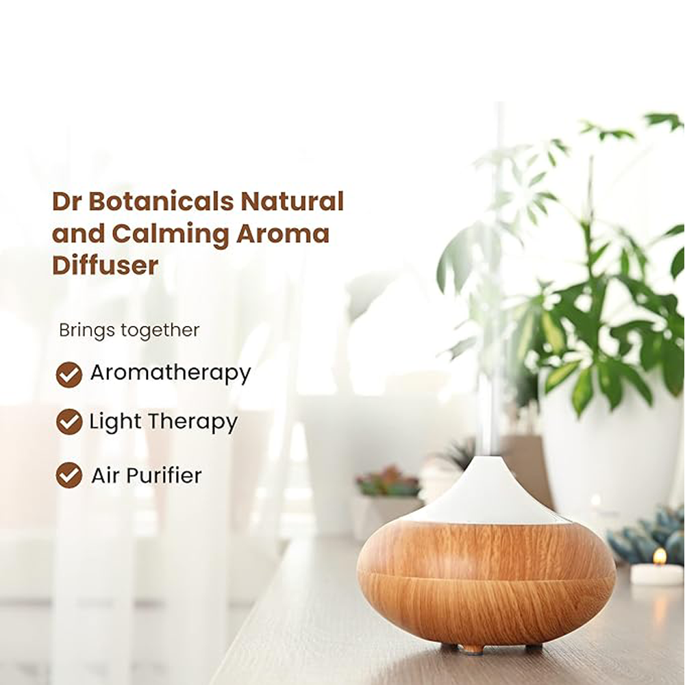 Natural & Calming Wooden Aroma Digital Diffuser Clear Top