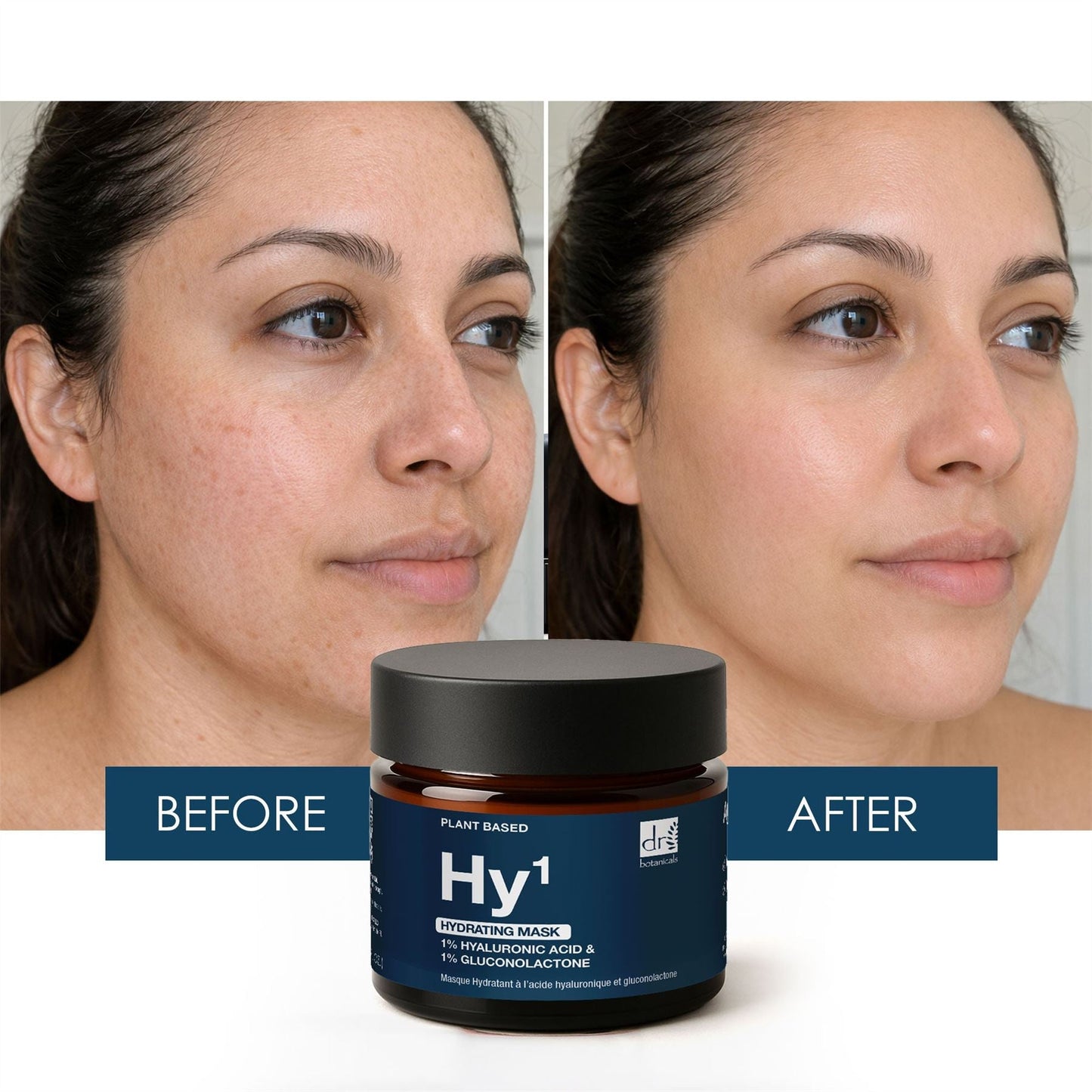 Dr Botanicals Hydrating Face Mask | 1% Hyaluronic Acid & 1% Gluconolactone (PHA) | Hydrates & Brightens