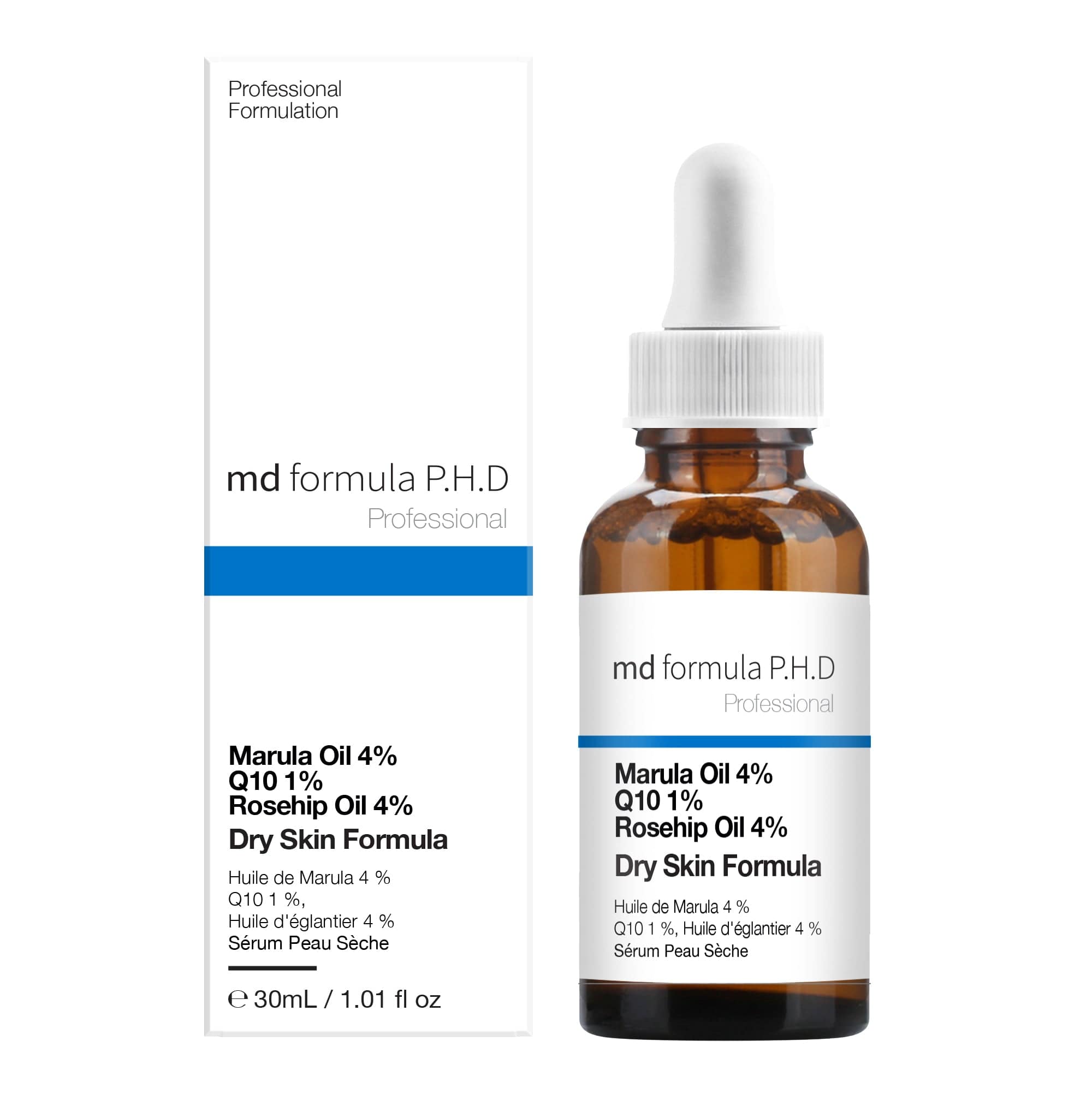 Dry Skin Serum 30ml Marulua Oil 4%, Q10 1%, Rosehip Oil 4% - skinChemists