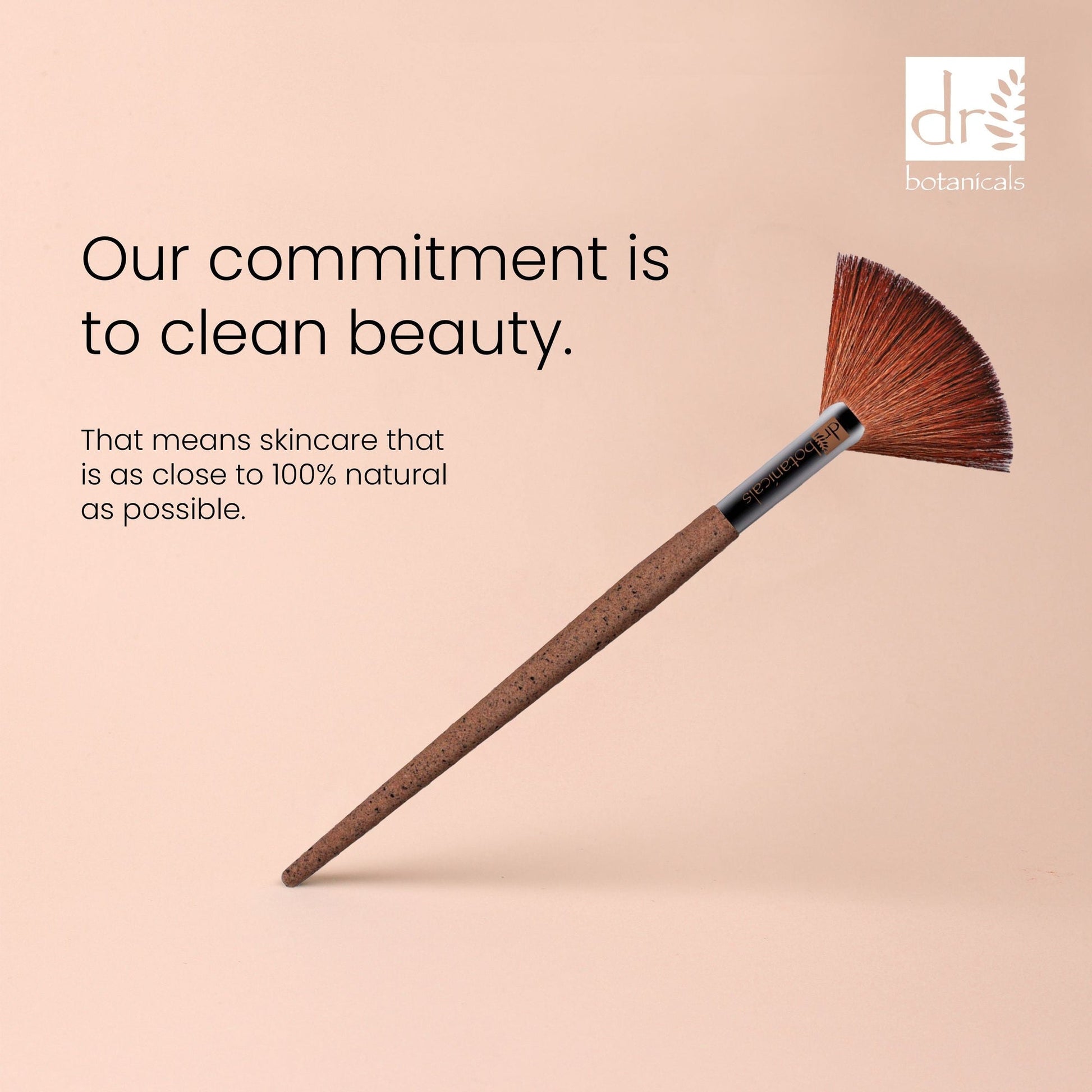 DB396 Dr Botanicals Coffee Ground Fan Brush