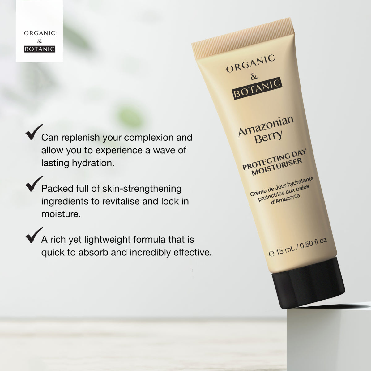 OB105 Organic & Botanic Amazonian Berry Day Moisturiser 15ml Duo Kit