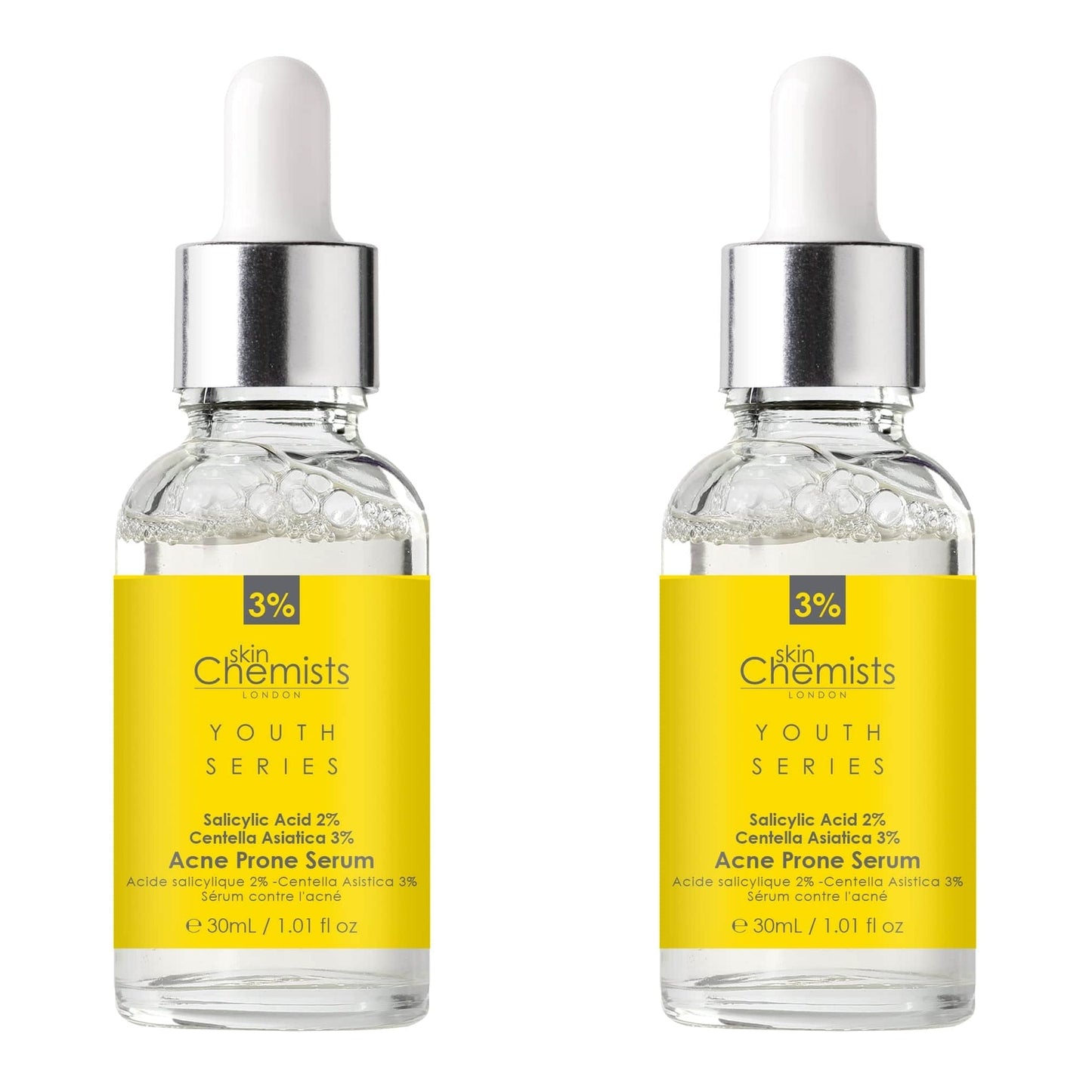 Youth Series Acne Prone Serum Salicylic Acid 2%, Centella Asiatica 3% 30ml x 2 Duo Pack