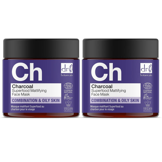Charcoal Superfood Mattifying Face Mask 60ml x 2 Duo Pack