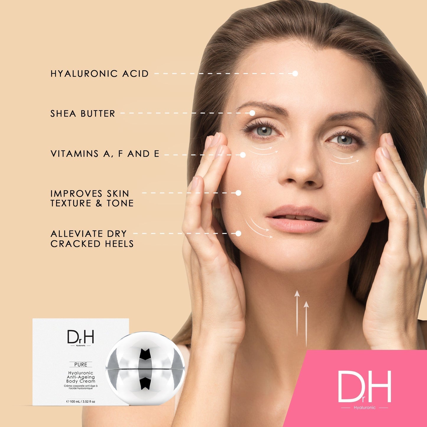 Dr H Hyaluronic Acid Body Cream 100ml