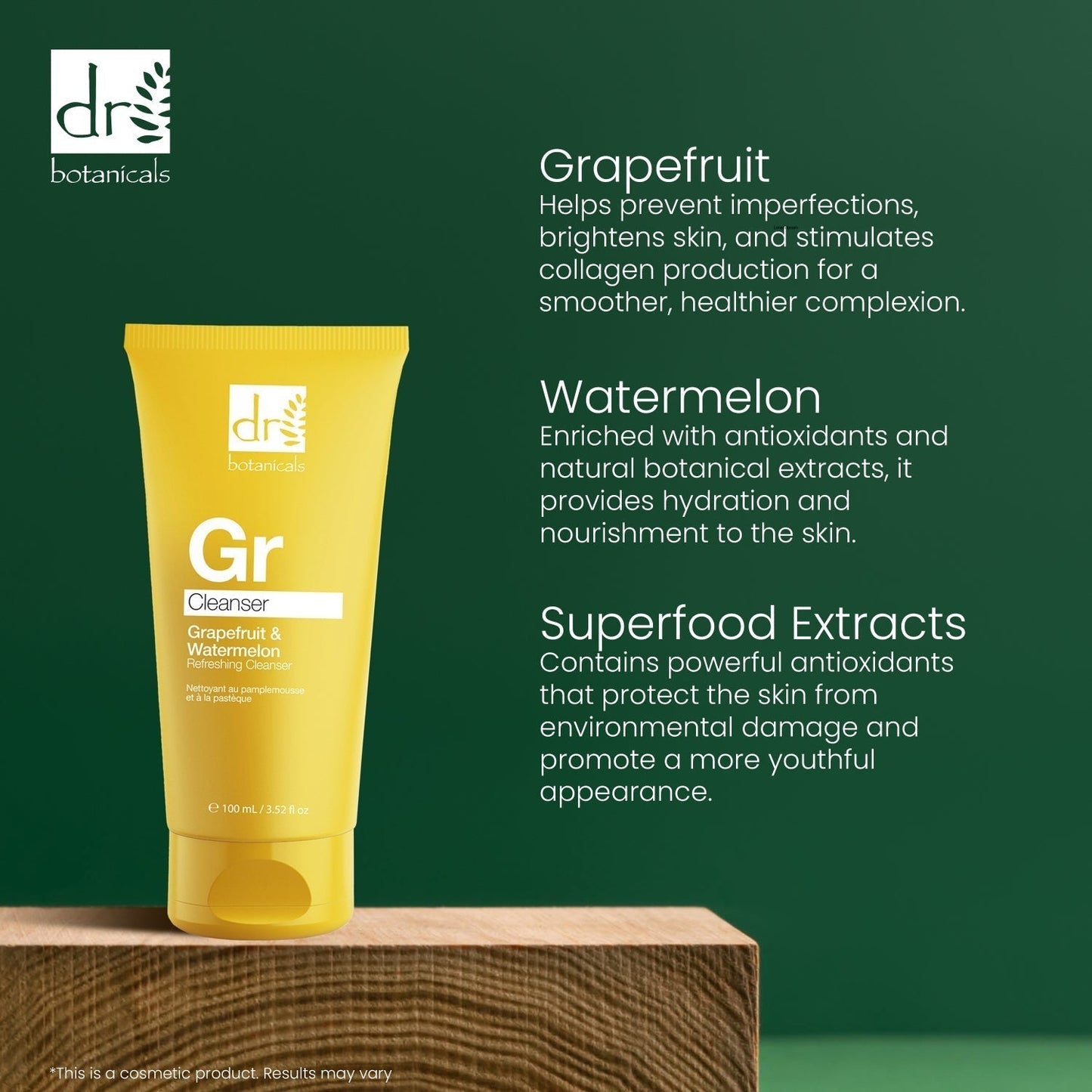 Dr Botanicals Grapefruit & Watermelon Refreshing Cleanser 100ml