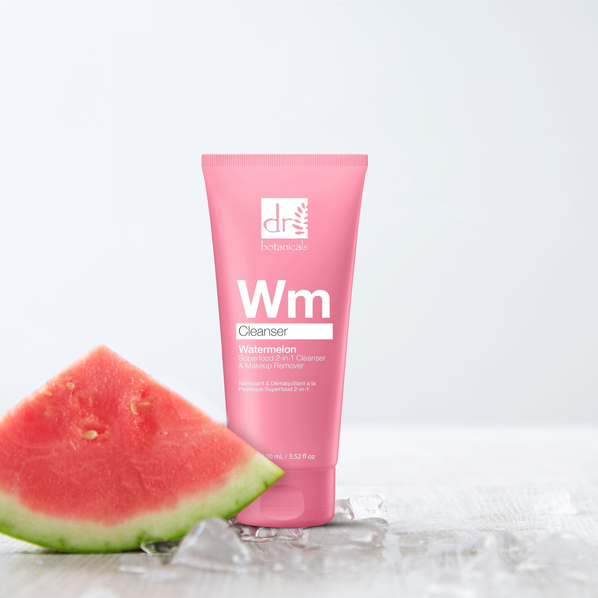 Dr Botanicals Watermelon Superfood 2-in-1 Cleanser & Makeup Remover with Glycolic Acid, Salicylic Acid & Lactic Acid 100ml