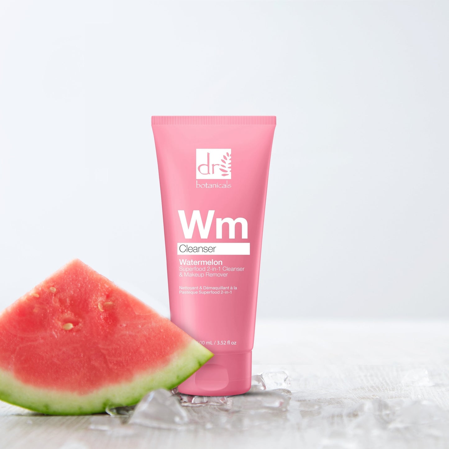 Dr Botanicals Watermelon Superfood 2-in-1 Cleanser & Makeup Remover with Glycolic Acid, Salicylic Acid & Lactic Acid 100ml
