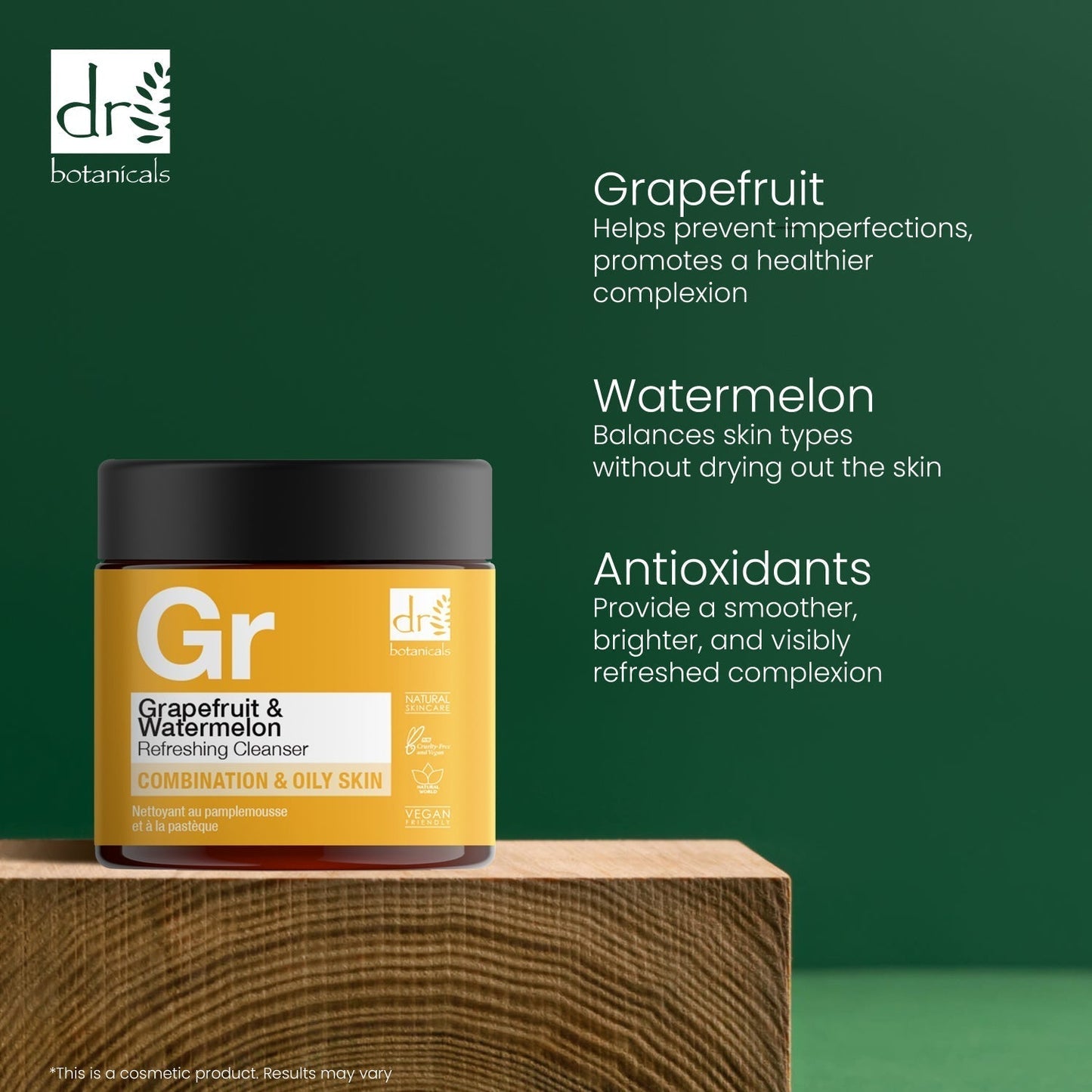 Dr Botanicals Grapefruit & Watermelon Refreshing Cleanser 60ml