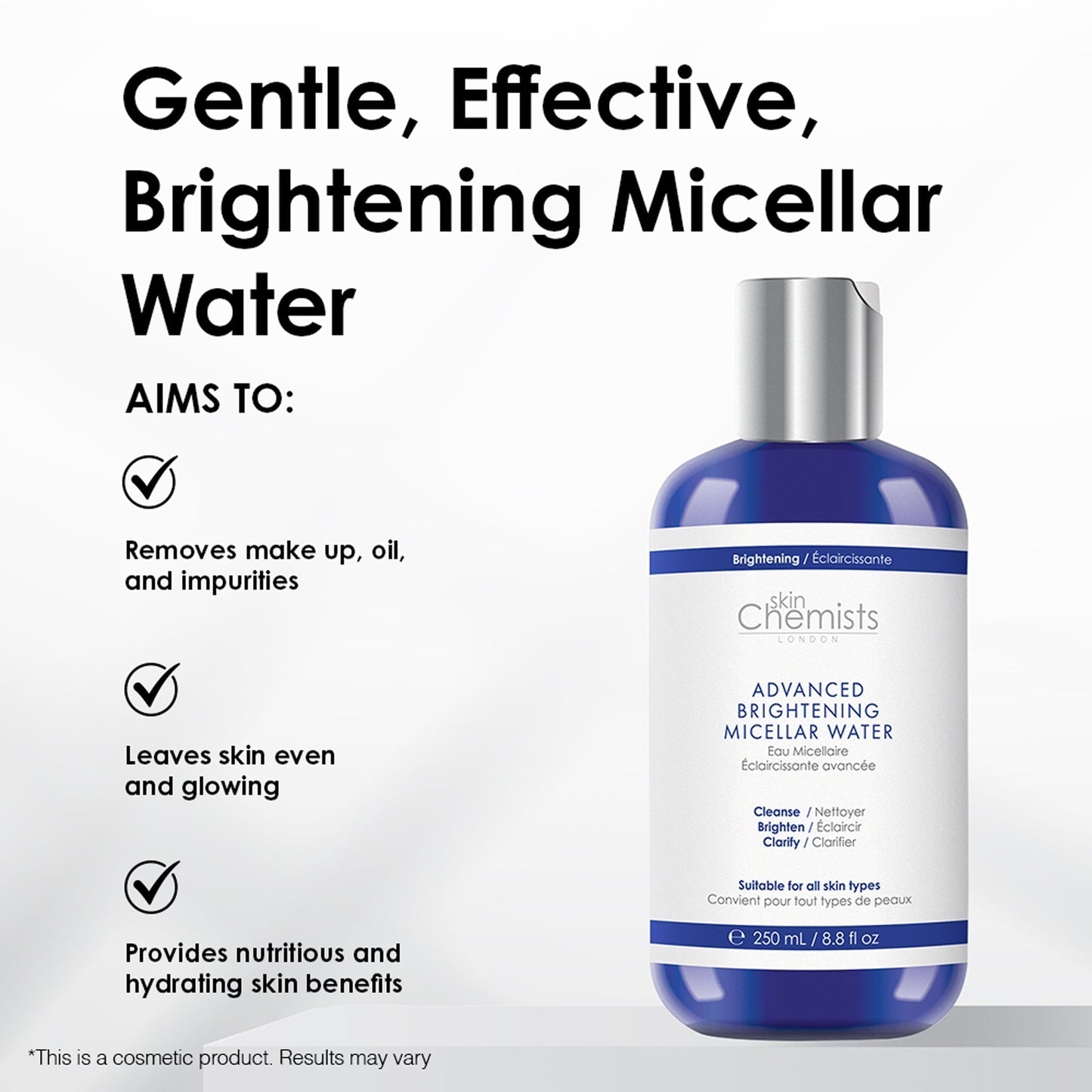 skinChemists Advanced Brightening Marine Micellar Water 250ml