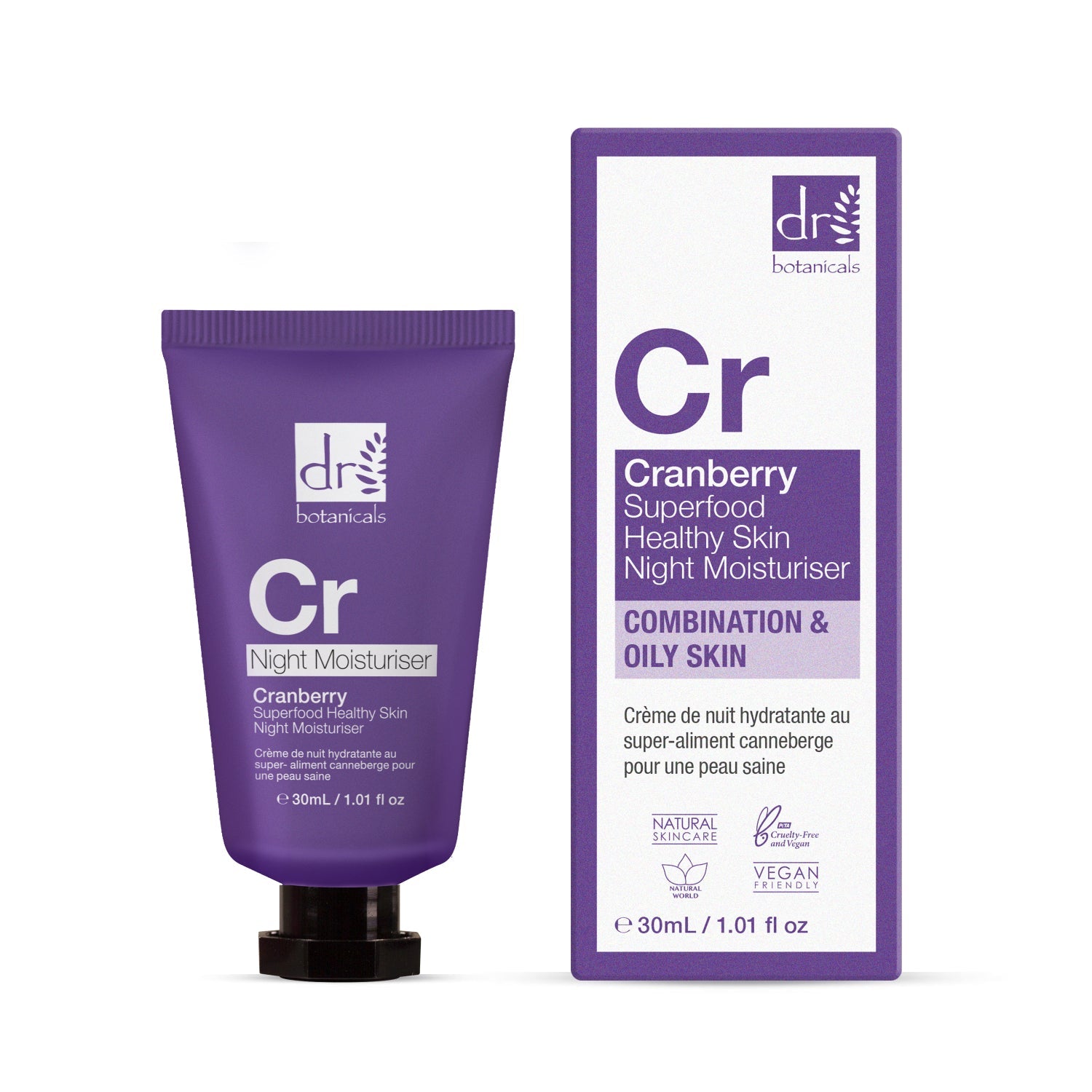 Dr Botanicals Cranberry Superfood Healthy Skin Night Moisturizer 30ml