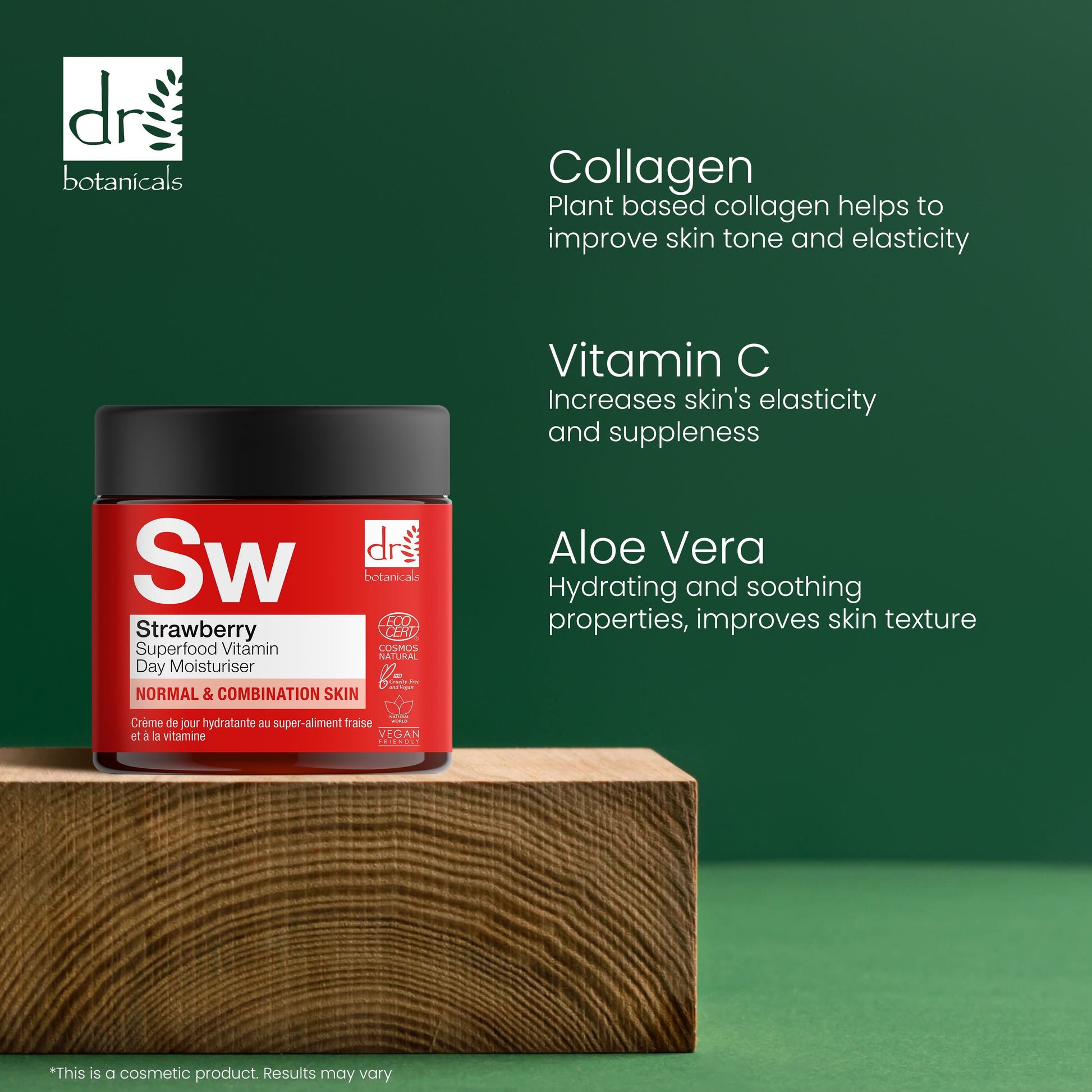 Dr Botanicals Strawberry Superfood Vitamin C Day Moisturizer 60ml