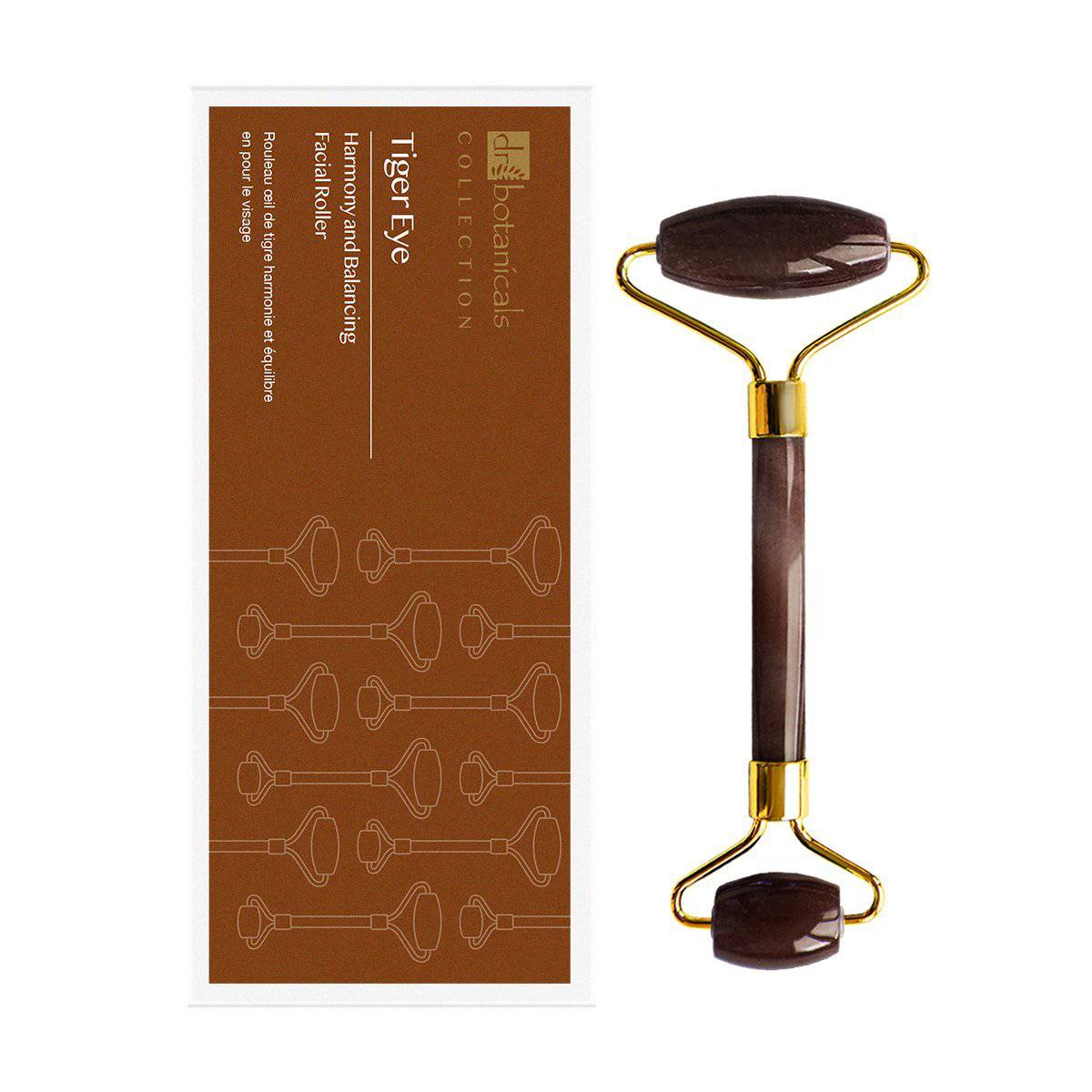 Tiger Eye Harmony and Balancing Facial Roller (Gold Metal Handle)