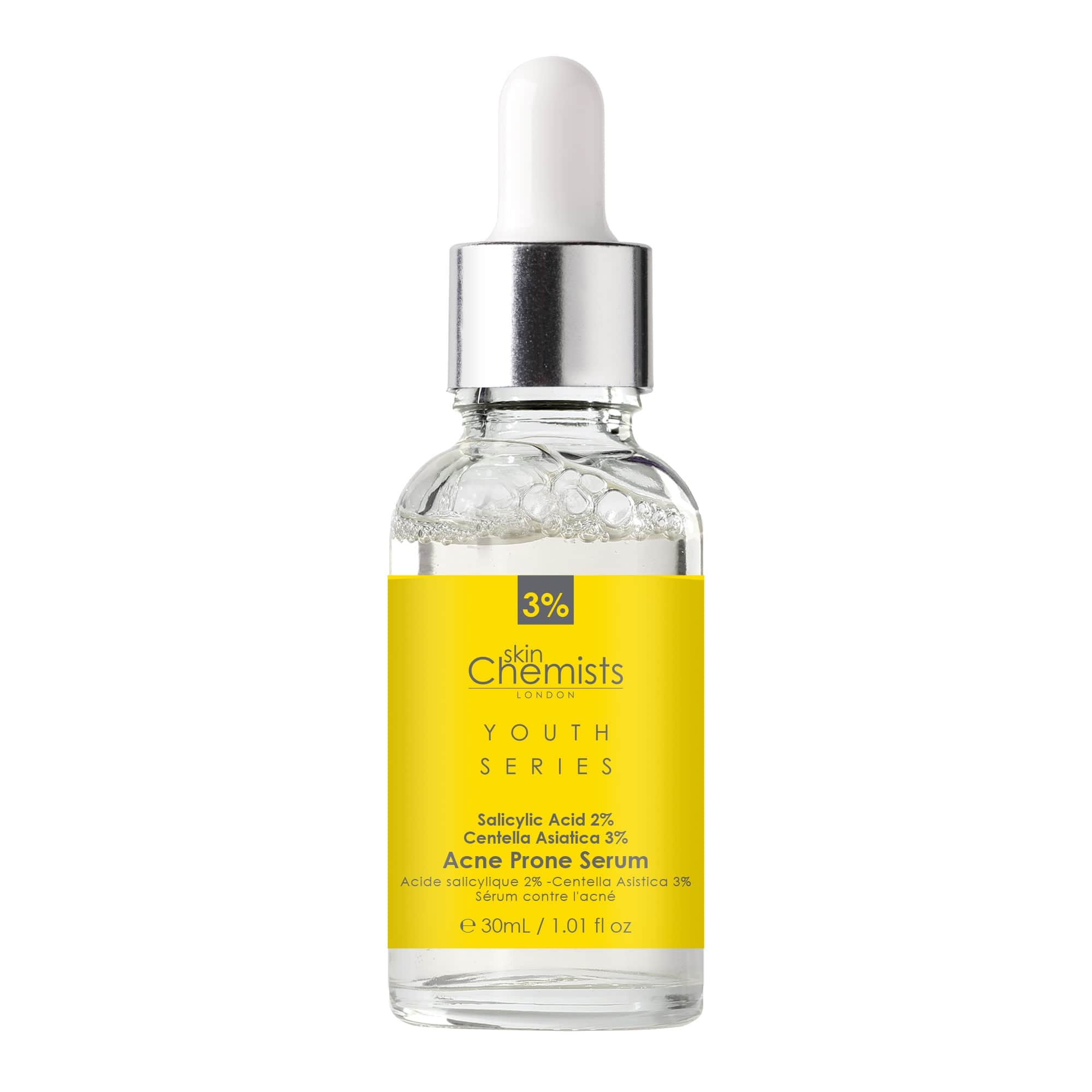 Youth Series Acne Prone Serum 30ml Salicylic Acid 2%, Centella Asistica 3% - skinChemists