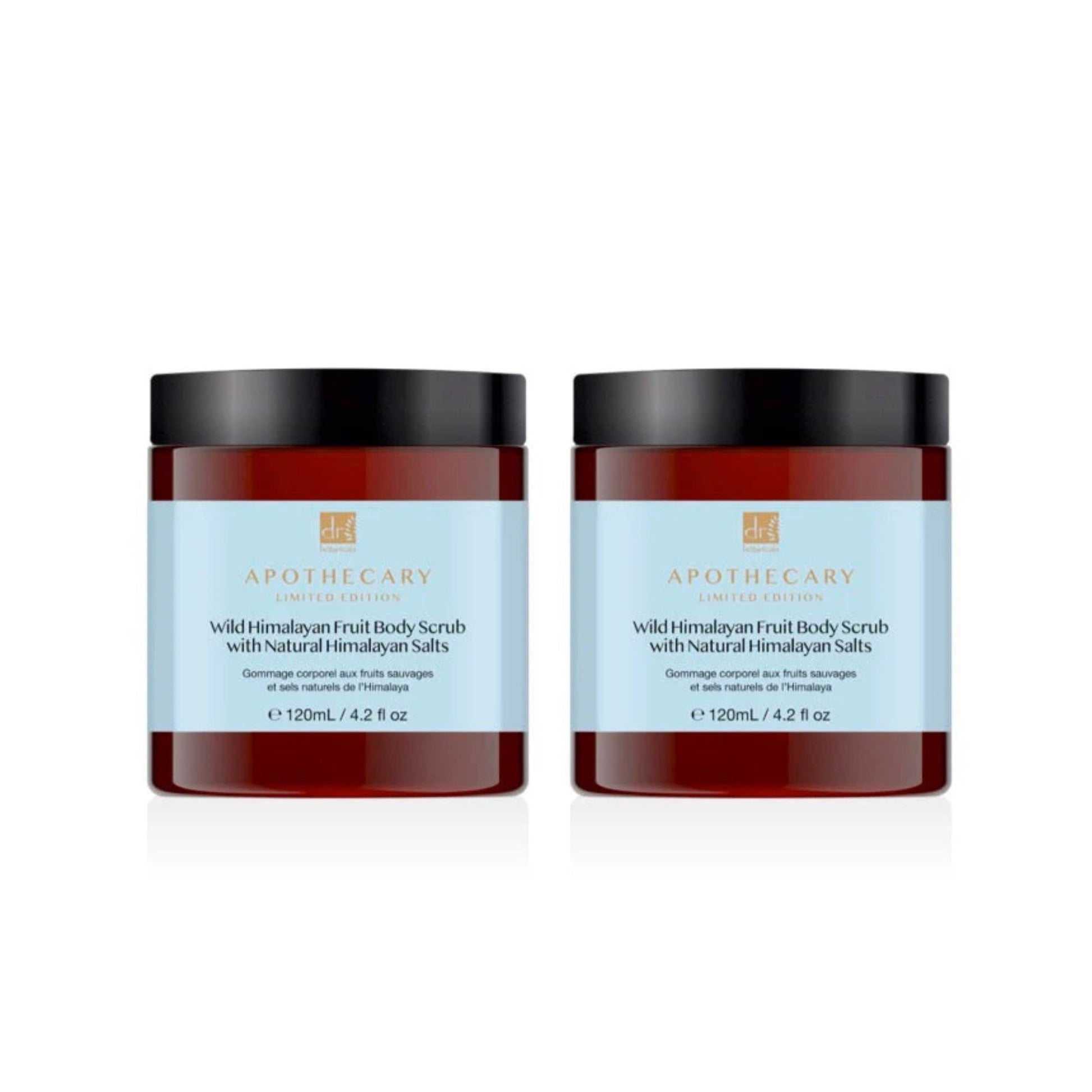 Dr Botanicals Wild Himalayan Fruit Body Scrub with Natural Himalayan Salts 120ml Twin Value Savings Pack - skinChemists