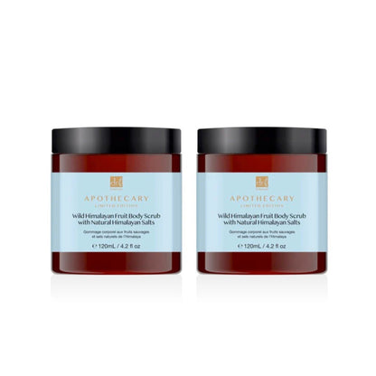 Dr Botanicals Wild Himalayan Fruit Body Scrub with Natural Himalayan Salts 120ml Twin Value Savings Pack - skinChemists