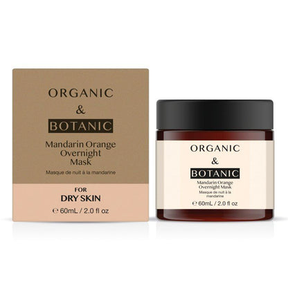 Mandarin Orange Brightening Overnight Mask - 60ml - Revitalizing & Hydrating with Vitamin C & Sea Buckthorn for Radiant, Even-Toned Skin - skinChemists