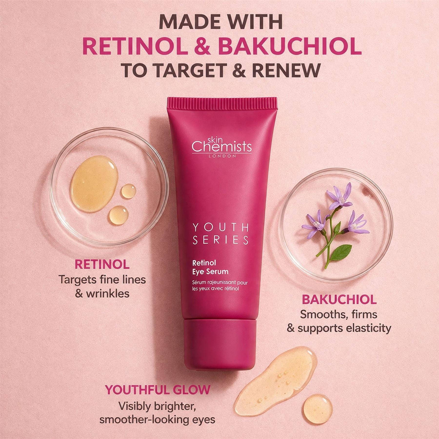Retinol & Bakuchiol Eye Serum 15ml - skinChemists
