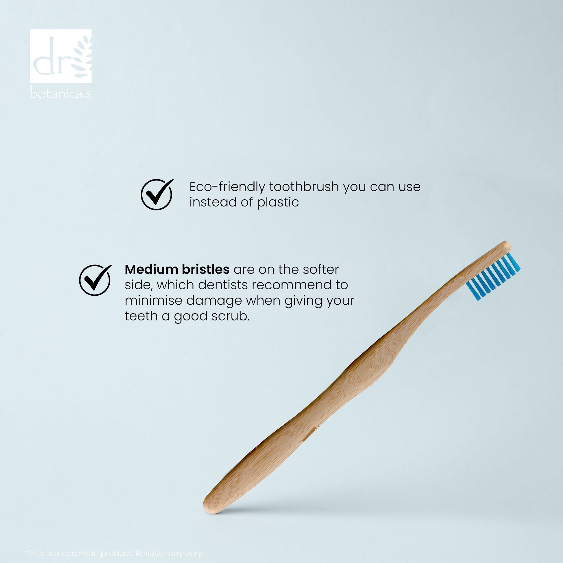 Dr Botanicals Bamboo Toothbrush Blue Twin Value Savings Pack - skinChemists