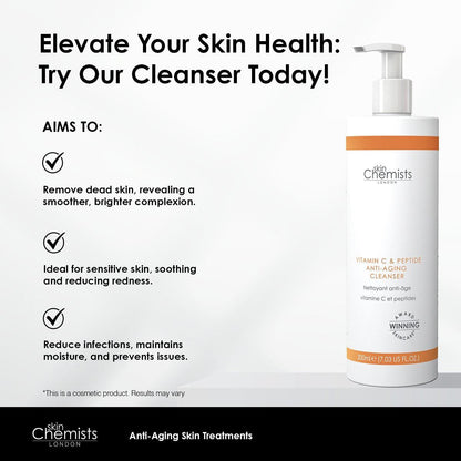 Vitamin C & Peptide Cleanser 200ml - skinChemists