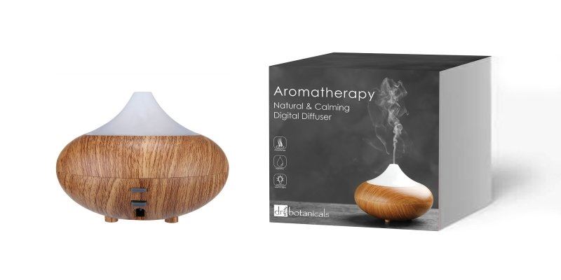 Wooden Aroma Diffuser + Oils Kit: Bergamot & Rose, Nectarine & Honey - skinChemists