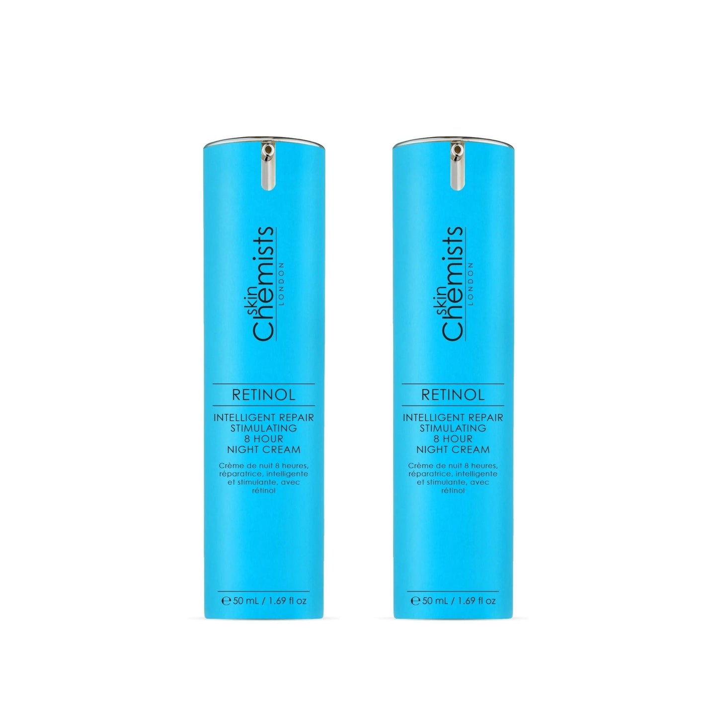 skinChemists Retinol Intelligent Repair Stimulating 8 Hour Night Cream 50ml Twin Value Savings Pack - skinChemists