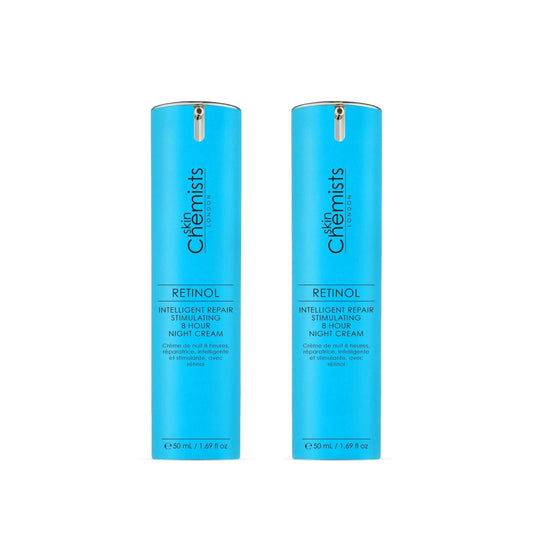 skinChemists Retinol Intelligent Repair Stimulating 8 Hour Night Cream 50ml Twin Value Savings Pack