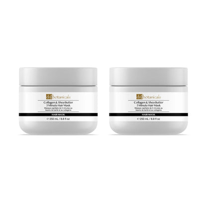 Dr Botanicals Collagen & Shea Butter 5 Minute Hair Mask 250ml Twin Value Savings Pack - skinChemists