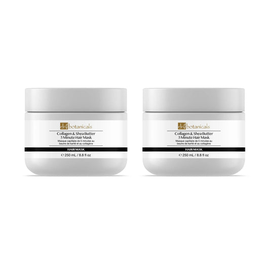 Dr Botanicals Collagen & Shea Butter 5 Minute Hair Mask 250ml Twin Value Savings Pack