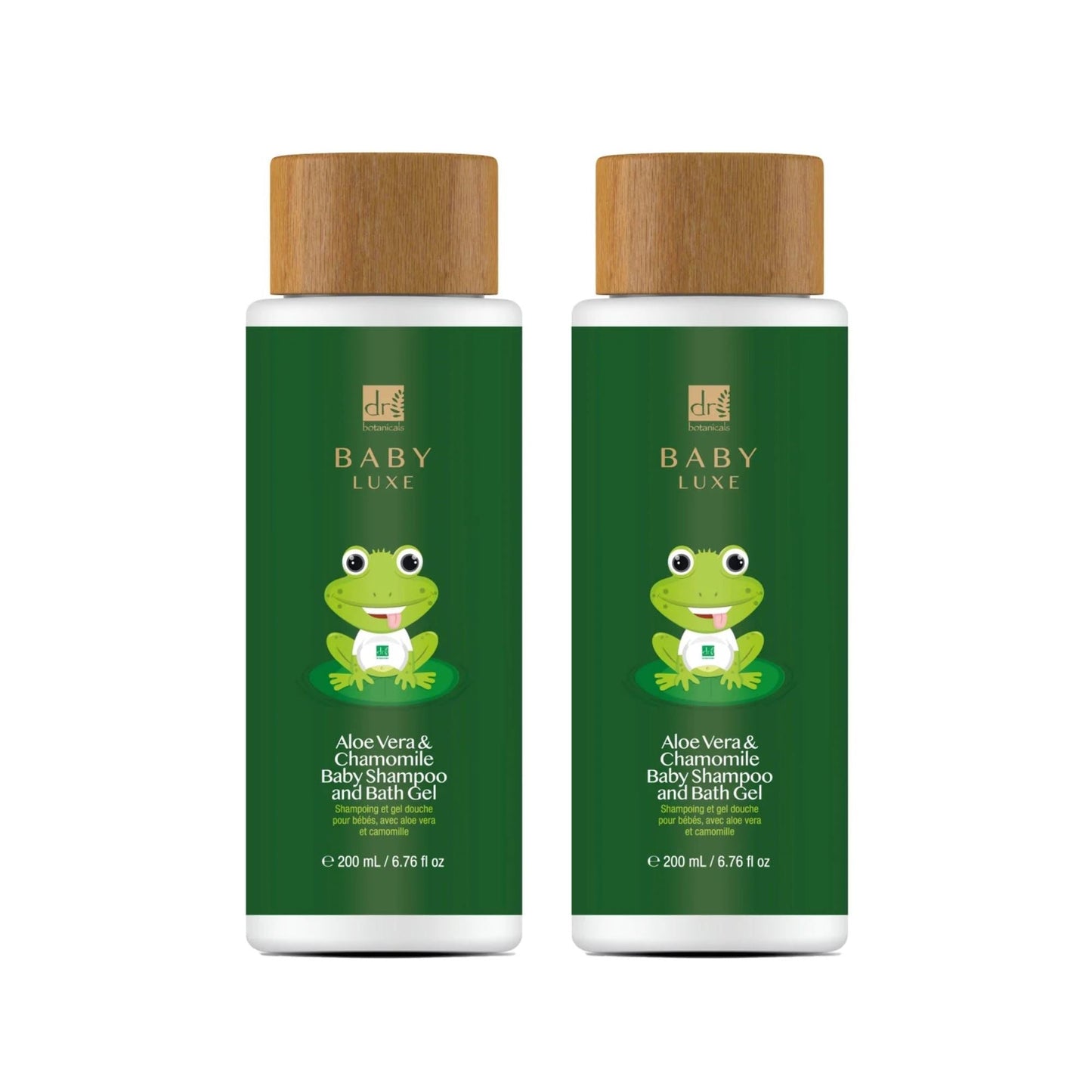 Dr Botanicals Baby Lux Aloe Vera & Chamomile Baby Shampoo & Bath Gel 200ml Twin Value Savings Pack - skinChemists