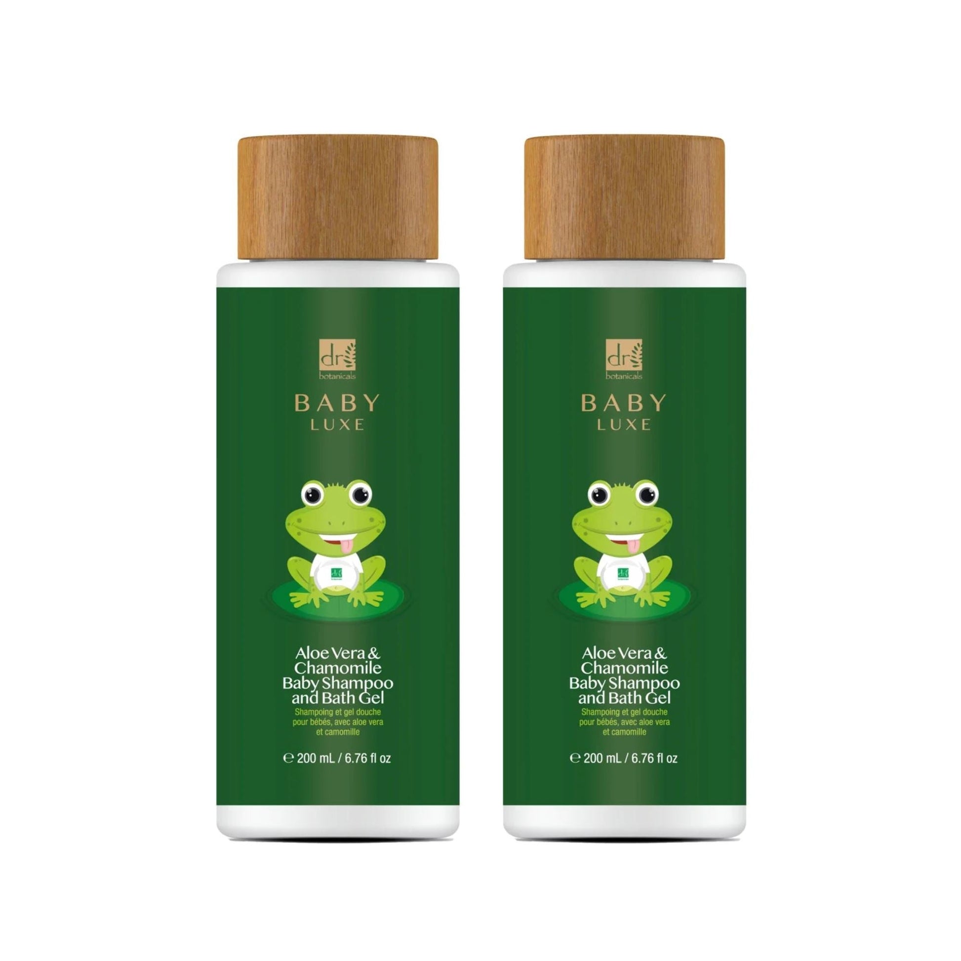 Dr Botanicals Baby Lux Aloe Vera & Chamomile Baby Shampoo & Bath Gel 200ml Twin Value Savings Pack - skinChemists