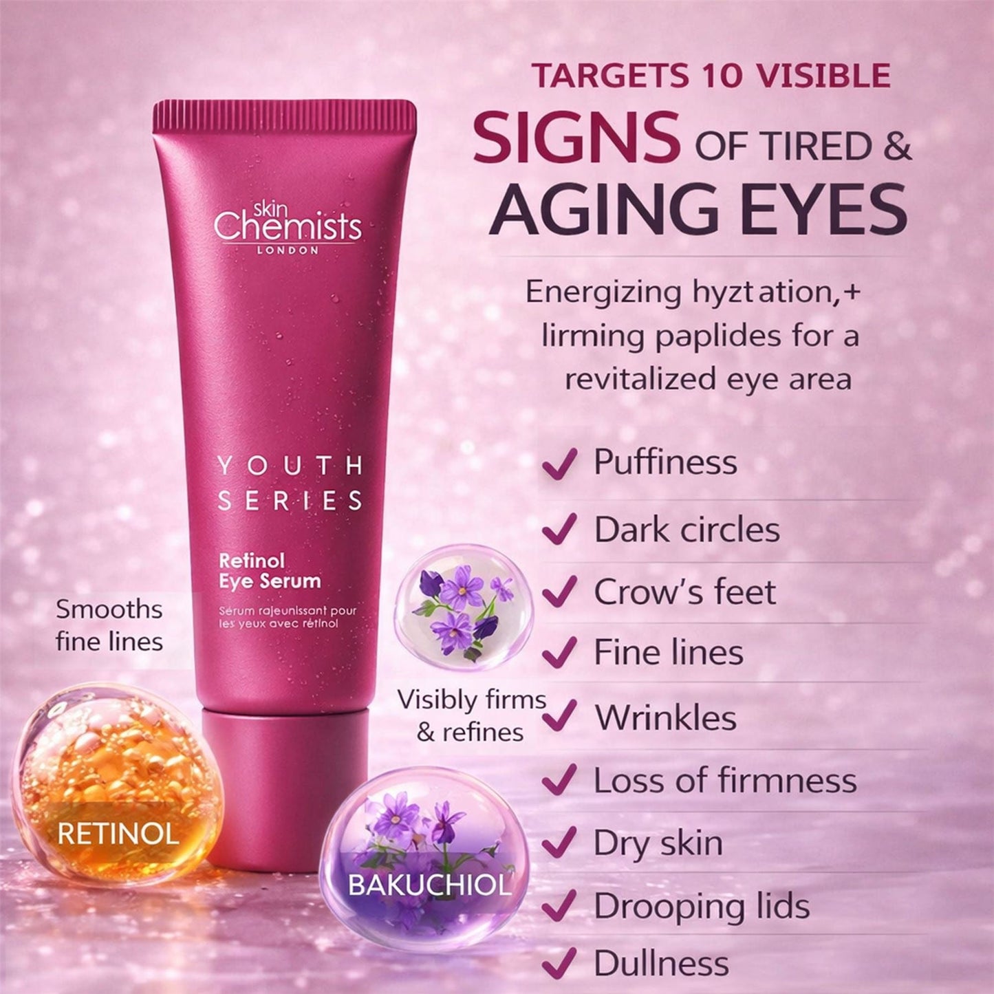 Retinol & Bakuchiol Eye Serum 15ml - skinChemists