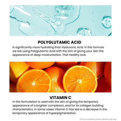 Hydrating Serum Polyglutamic Acid 1%, Vitamin C 3% 30ml - skinChemists