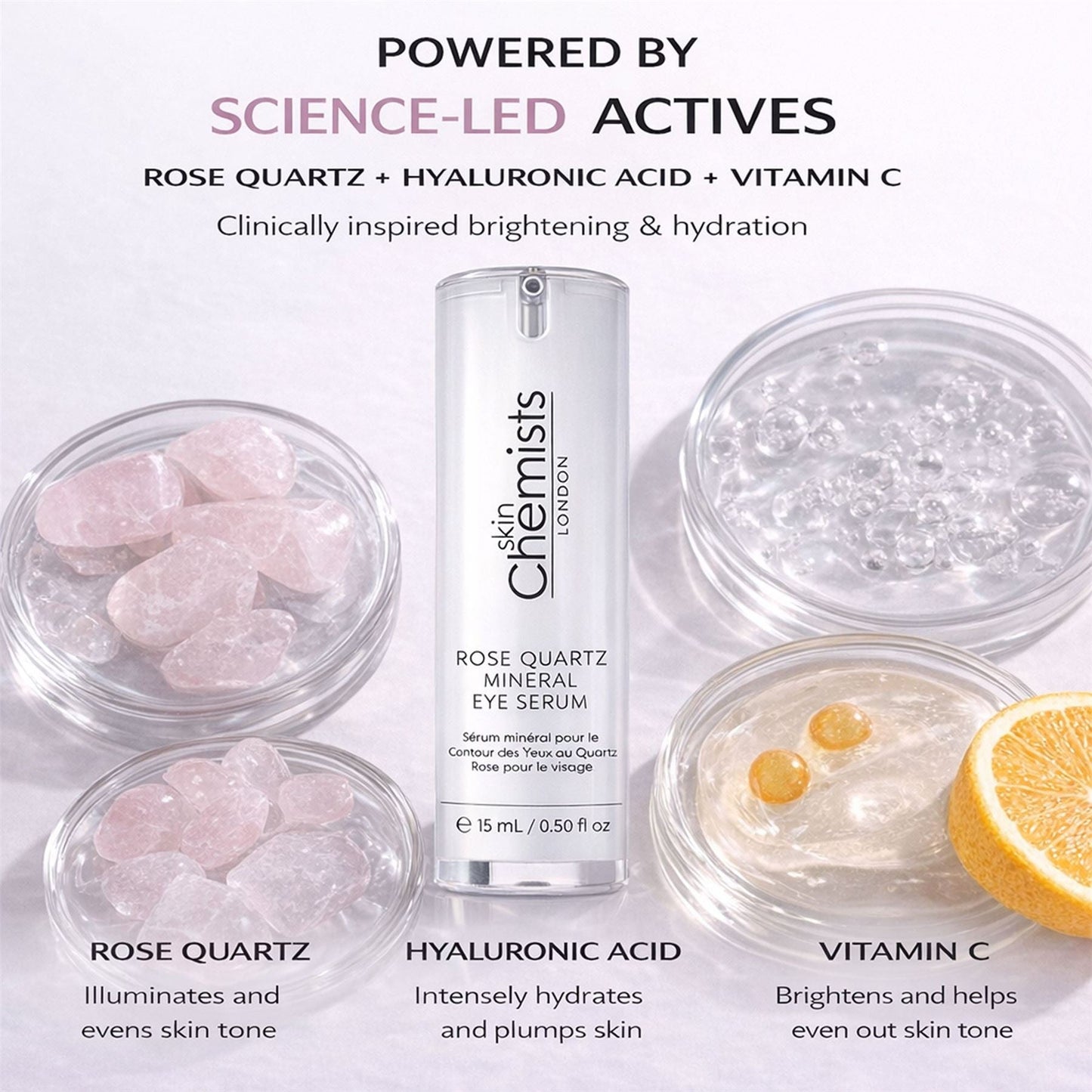 Rose Quartz Mineral Eye Serum 15ml - skinChemists