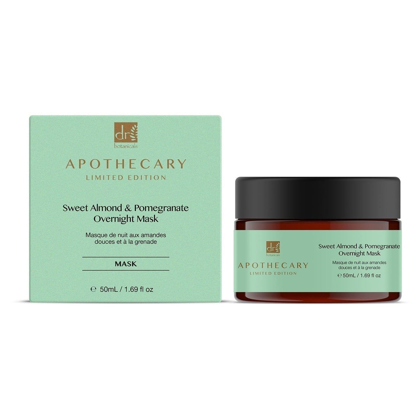 Dr Botanicals Sweet Almond & Pomegranate Overnight Mask 50ml Twin Value Savings Pack - skinChemists