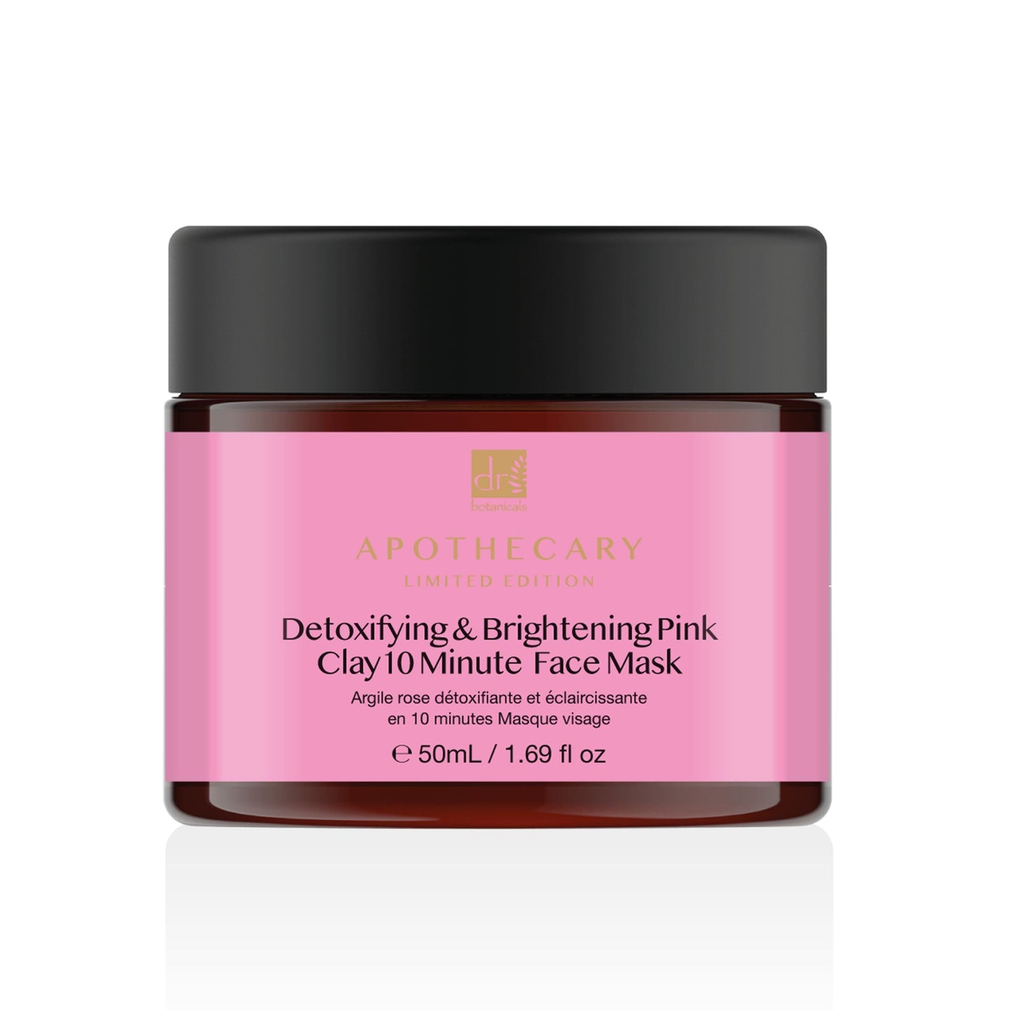 Dr Botanicals Detoxifying & Brightening Pink Clay 10 Minute Face Mask 50ml Twin Value Savings Pack - skinChemists