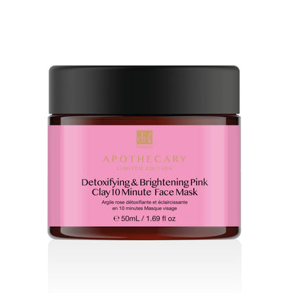 Dr Botanicals Detoxifying & Brightening Pink Clay 10 Minute Face Mask 50ml Twin Value Savings Pack - skinChemists