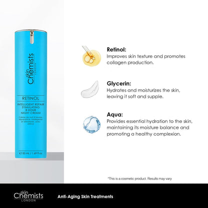 Retinol Intelligent Repair Stimulating 8 Hour Night Cream 50ml - skinChemists