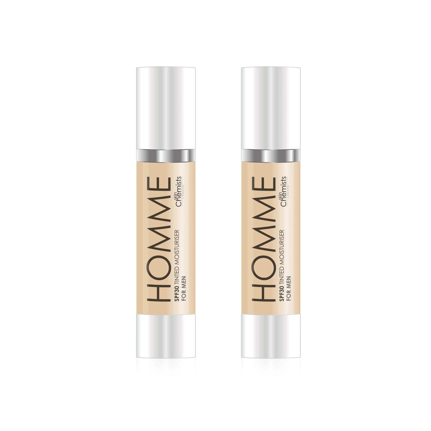 skinChemists Men's Tinted Light Moisturiser SPF 30 50ml Twin Value Savings Pack - skinChemists