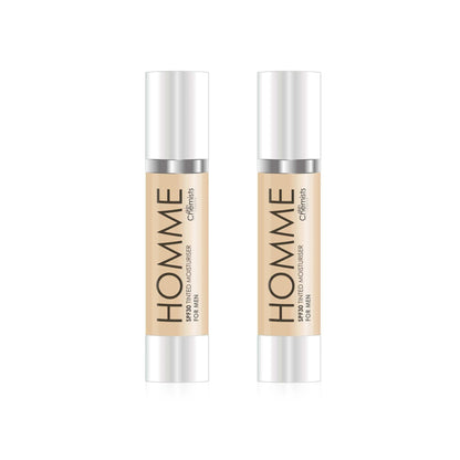 skinChemists Men's Tinted Light Moisturiser SPF 30 50ml Twin Value Savings Pack - skinChemists